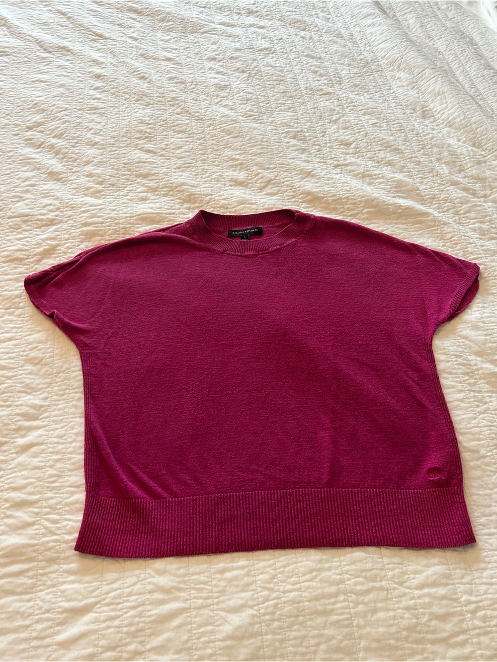 Banana Republic Pink Short Sleeve Linen T Shirt